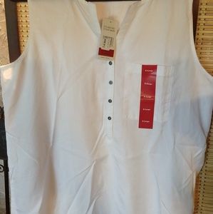Terre bleue size XL women's top nwt white